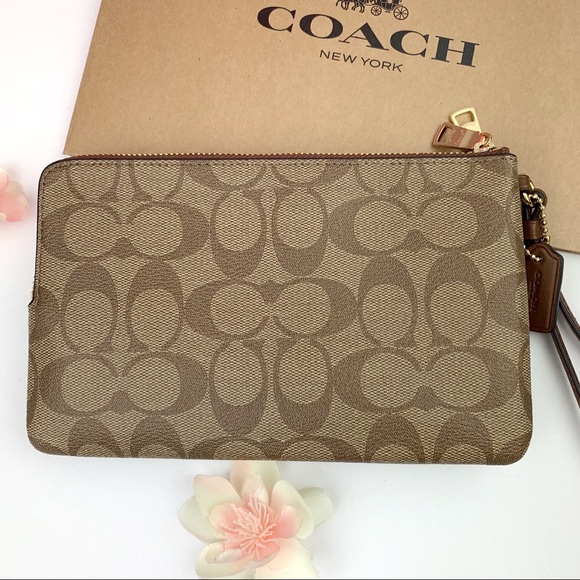 💕Coach💕Signature Double Zip Wristlet - Picture 4 of 7